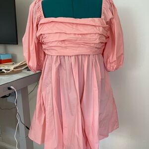 Abercrombie & Fitch Coral Pink Smocked Waist Dress